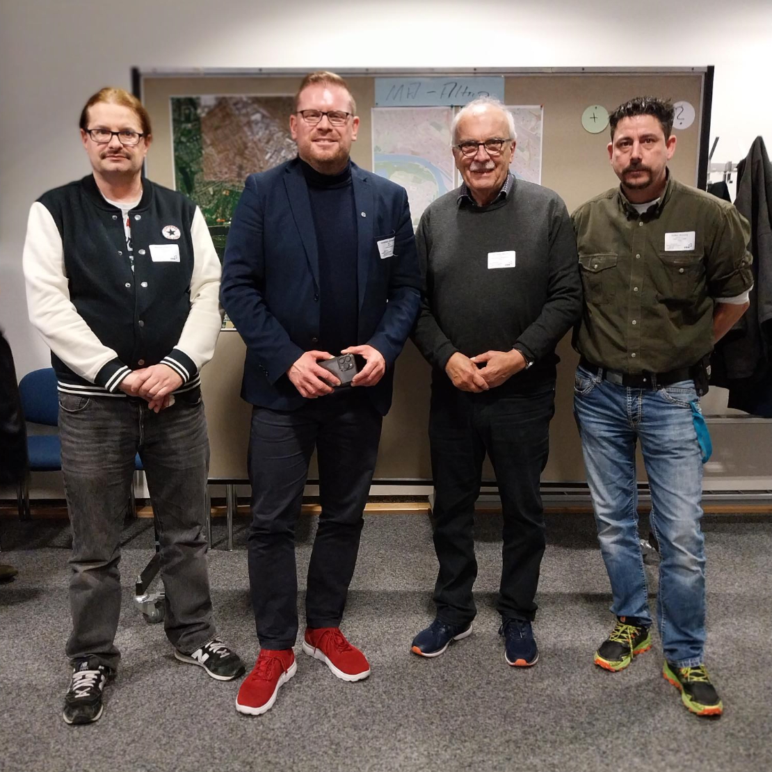 von links: Markus Hofacker, Christian Schreider (MdB), Dr. Peter Bärenz, Volker Mansky